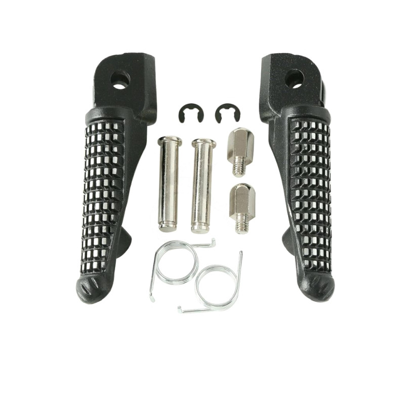 BIKETEC PARTS ZESTAW PODNÓŻKÓW (PODNÓŻKI) KIEROWCY KOMPLETNY Z MOCOWANIAMI KAWASAKI ZX-10R '11-17 KOLOR CZARNY
