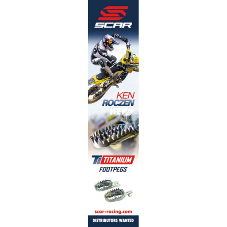 SCAR RACING PODNÓŻKI PEGI TYTANOWE GRIPPER SUZUKI RMZ 250 '10-'25, RMZ 450 '08-'25 (BEZ 2011R.), RMX 450Z '10-'17