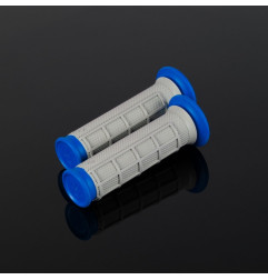 RENTHAL MANETKI ATV KEVLAR DUAL COMPOUND HALF WAFFLE BLUE , DWUSKŁADNIKOWE KOLOR SZARY/NIEBIESKI
