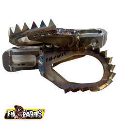 FM-PARTS OFFSET SPODNÓŻKI (KOMPLET) STAINLESS FOOTPEGS KTM / HUSQVARNA / GAS GAS '24 KOLOR STALOWY