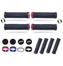 PROGRIP MANETKI PG995 ATV / JET SKI / MTB (22+22MM, DŁ. 130MM) KOLOR CZARNY Z CZARNĄ BLOKADĄ LOCK-ON (995-318) (995-102)