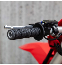 X-GRIP MANETKI (GRIPY) BRAAAAP GRIPS LOCK-ON-GRIP (Z ADAPTERAMI ROLGAZU) GREY OPEN END (Z OTWOREM) KOLOR SZARY