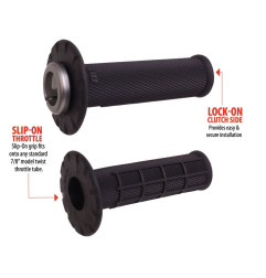ODI MANETKI OFF ROAD HALF WAFFLE UNIVERSAL LOCK-ON GRIP SET KOLOR CZARNY