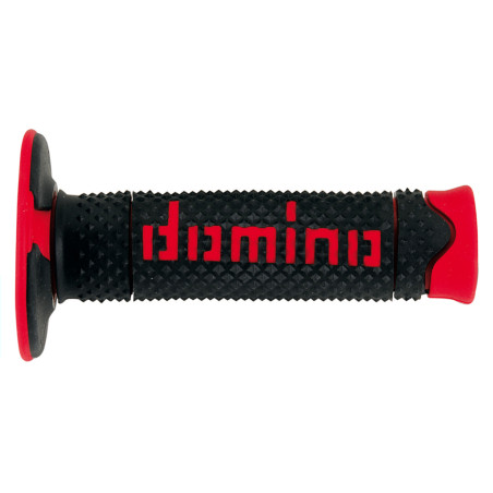 DOMINO MANETKI (GRIPY) OFF ROAD PYRAMID DWUSKŁADNIKOWE KOLOR CZARNY/CZERWONY