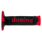 DOMINO MANETKI (GRIPY) OFF ROAD PYRAMID DWUSKŁADNIKOWE KOLOR CZARNY/CZERWONY