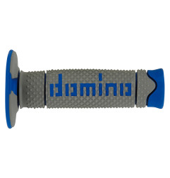 DOMINO MANETKI (GRIPY) OFF ROAD DWUSKŁADNIKOWE KOLOR SZARY/NIEBIESKI