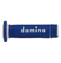 DOMINO MANETKI (GRIPY) OFF ROAD DWUSKŁADNIKOWE KOLOR NIEBIESKI/BIAŁY