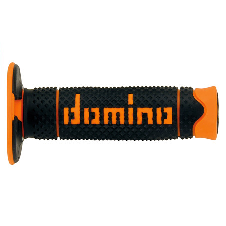 DOMINO MANETKI (GRIPY) OFF ROAD PYRAMID DWUSKŁADNIKOWE KOLOR CZARNY/POMARAŃCZOWY