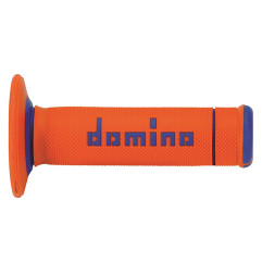 DOMINO MANETKI (GRIPY) OFF ROAD X-TREME DWUSKŁADNIKOWE KOLOR CZARNY POMARAŃCZOWY/NIEBIESKI