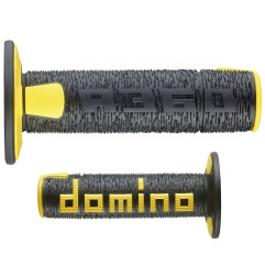 DOMINO MANETKI (GRIPY) OFF ROAD NEW LAMELAR DWUSKŁADNIKOWE KOLOR CZARNY/ŻÓŁTY