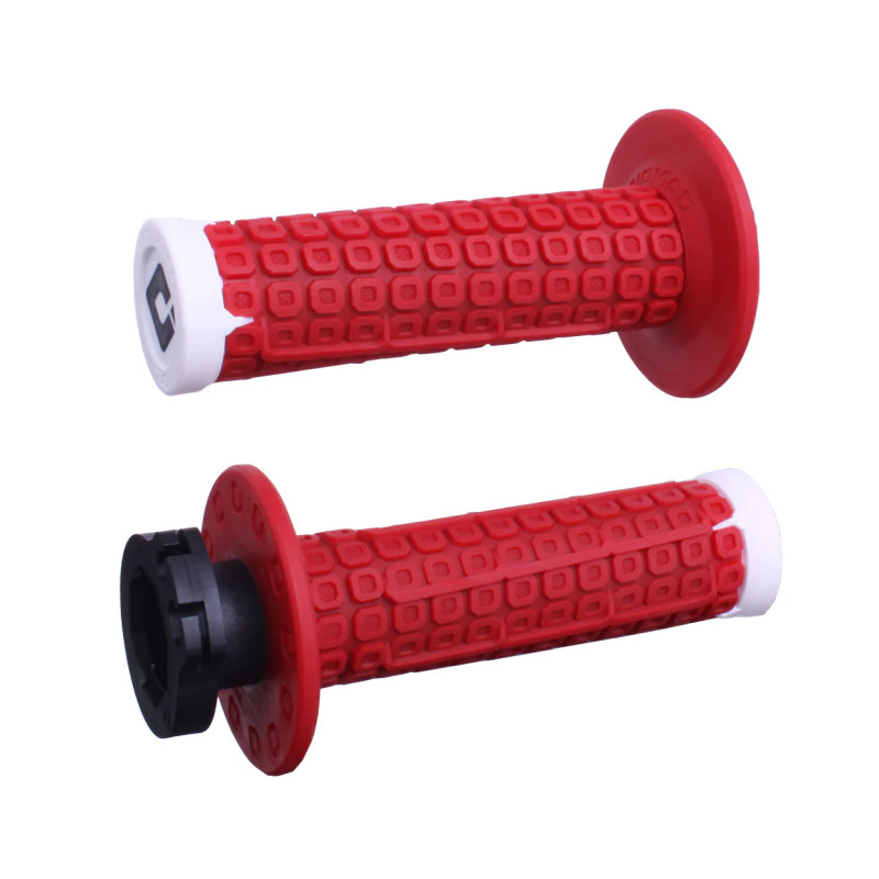 ODI MANETKI OFF ROAD NOMAD MX V2 LOCK-ON GRIP KOLOR CZERWONY BIAŁY