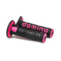 DOMINO MANETKI (GRIPY) OFF ROAD NEW LAMELAR DWUSKŁADNIKOWE KOLOR CZARNY/RÓŻOWY