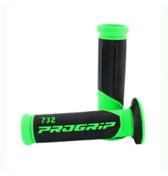 PROGRIP MANETKI PG732 ROAD (22+25MM, DŁ.125MM) KOLOR ZIELONY FLUO/CZARNY (DWUSKŁADNIKOWE) (732-295) (PG732/10)