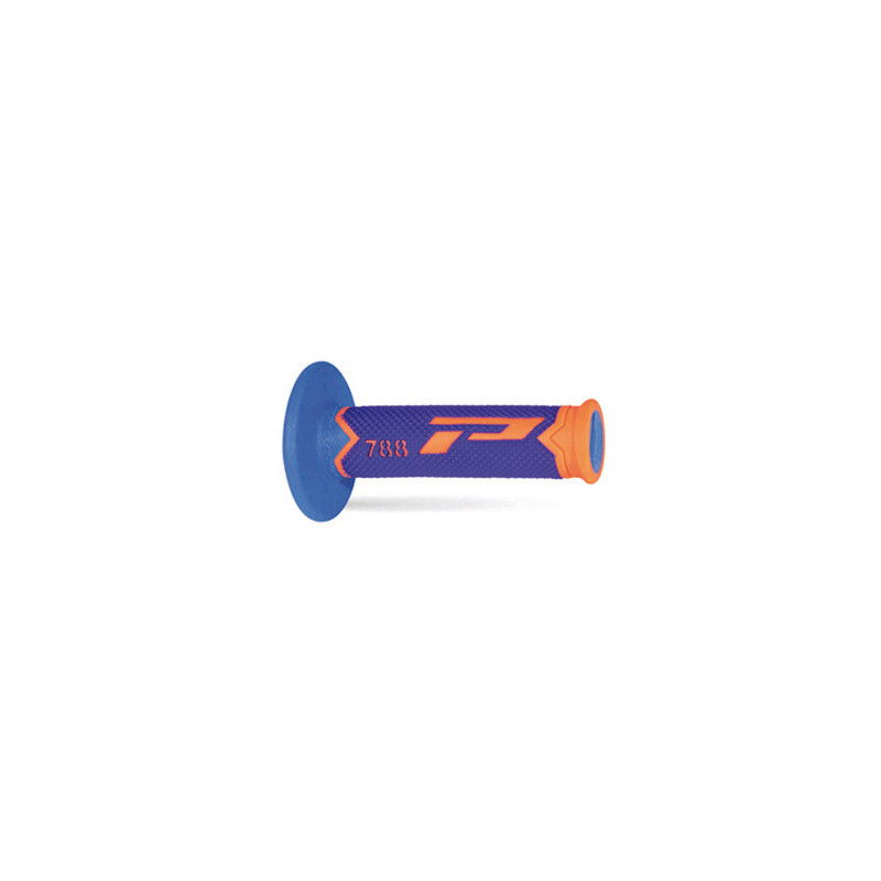 PROGRIP MANETKI PG788 OFF ROAD (22+25MM, DŁ.115MM) KOLOR POMARAŃCZOWY FLUO/NIEBIESKI/JASNY NIEBIESKI (TRÓJSKŁADNIKOWE) (788-282)