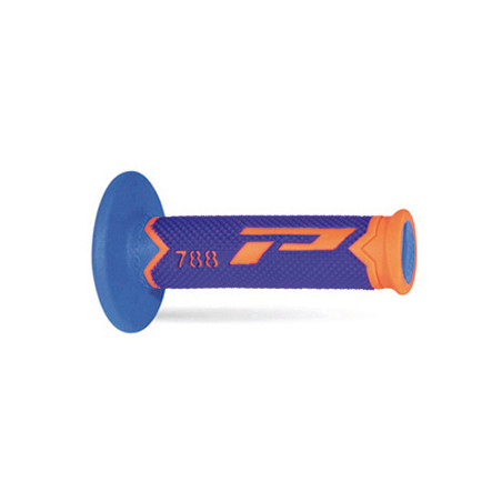 PROGRIP MANETKI PG788 OFF ROAD (22+25MM, DŁ.115MM) KOLOR POMARAŃCZOWY FLUO/NIEBIESKI/JASNY NIEBIESKI (TRÓJSKŁADNIKOWE) (788-282)