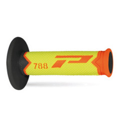 PROGRIP MANETKI PG788 OFF ROAD (22+25MM, DŁ.115MM) KOLOR POMARAŃCZOWY FLUO/ŻÓŁTY FLUO/CZARNY (TRÓJSKŁADNIKOWE) (788-281)