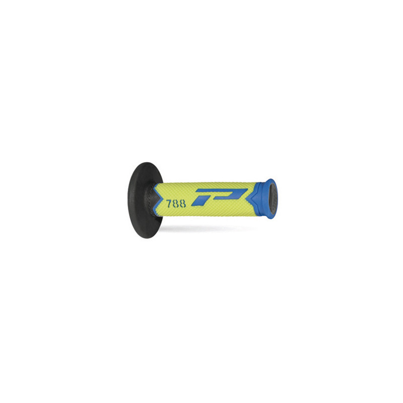 PROGRIP MANETKI PG788 OFF ROAD (22+25MM, DŁ.115MM) KOLOR JASNY NIEBIESKI/ŻÓŁTY FLUO/CZARNY (TRÓJSKŁADNIKOWE) (788-279)