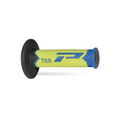 PROGRIP MANETKI PG788 OFF ROAD (22+25MM, DŁ.115MM) KOLOR JASNY NIEBIESKI/ŻÓŁTY FLUO/CZARNY (TRÓJSKŁADNIKOWE) (788-279)