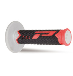 PROGRIP MANETKI PG788 OFF ROAD (22+25MM, DŁ.115MM) KOLOR CZERWONY/CZARNY/SZARY (TRÓJSKŁADNIKOWE) (788-220)