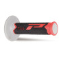 PROGRIP MANETKI PG788 OFF ROAD (22+25MM, DŁ.115MM) KOLOR CZERWONY/CZARNY/SZARY (TRÓJSKŁADNIKOWE) (788-220)