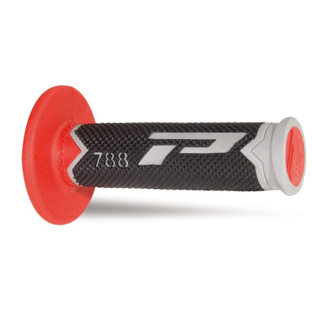 PROGRIP MANETKI PG788 OFF ROAD (22+25MM, DŁ.115MM) KOLOR SZARY/CZERWONY/CZARNY (TRÓJSKŁADNIKOWE) (PG788/6) (788-209)