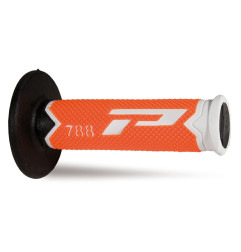 PROGRIP MANETKI PG788 OFF ROAD (22+25MM, DŁ.115MM) KOLOR BIAŁY/POMARAŃCZOWYFLUO/ CZARNY (TRÓJSKŁADNIKOWE) (788-300) (PG788/16)