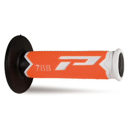 PROGRIP MANETKI PG788 OFF ROAD (22+25MM, DŁ.115MM) KOLOR BIAŁY/POMARAŃCZOWYFLUO/ CZARNY (TRÓJSKŁADNIKOWE) (788-300) (PG788/16)