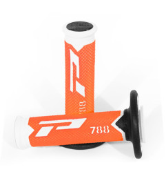 PROGRIP MANETKI PG788 OFF ROAD (22+25MM, DŁ.115MM) KOLOR BIAŁY/POMARAŃCZOWYFLUO/ CZARNY (TRÓJSKŁADNIKOWE) (788-300) (PG788/16)