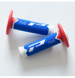 PROGRIP MANETKI PG788 OFF ROAD (22+25MM, DŁ.115MM) KOLOR BIAŁY/NIEBIESKI/CZERWONY (TRÓJSKŁADNIKOWE) (788-227) (PG788/20)