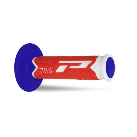 PROGRIP MANETKI PG788 OFF ROAD (22+25MM, DŁ.115MM) KOLOR BIAŁY/CZERWONY/NIEBIESKI (TRÓJSKŁADNIKOWE) (788-226) (PG788/21)