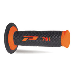 PROGRIP MANETKI PG791 OFF ROAD (22+25MM, DŁ.115MM) KOLOR POMARAŃCZOWY FLUO/CZARNY (DWUSKŁADNIKOWE) (791-296)