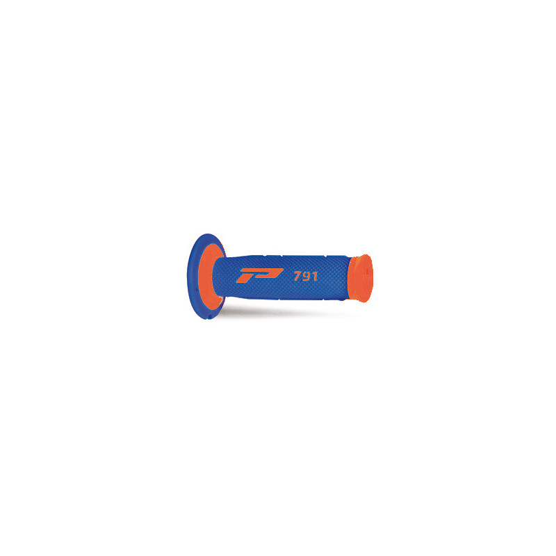 PROGRIP MANETKI PG791 OFF ROAD (22+25MM, DŁ.115MM) KOLOR POMARAŃCZOWY FLUO/NIEBIESKI (DWUSKŁADNIKOWE) (791-275) (PA079100-275)