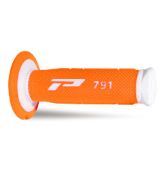 PROGRIP MANETKI PG791 OFF ROAD (22+25MM, DŁ.115MM) KOLOR BIAŁY / POMARAŃCZOWY FLUO (DWUSKŁADNIKOWE) (791-242) (PG791WH/ORF)