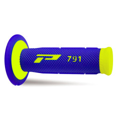 PROGRIP MANETKI PG791 OFF ROAD (22+25MM, DŁ.115MM) KOLOR ŻÓŁTY FLUO / NIEBIESKI (DWUSKŁADNIKOWE) (791-252) (PG791YLF/BL)