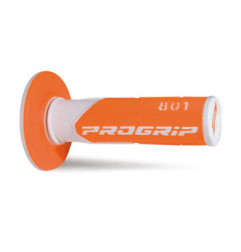 PROGRIP MANETKI PG801 OFF ROAD (22+25MM, DŁ.115MM) KOLOR BIAŁY/POMARAŃCZOWY FLUO (DWUSKŁADNIKOWE) (PG801WH/ORF) (801-242)