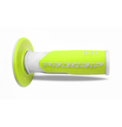 PROGRIP MANETKI PG801 OFF ROAD (22+25MM, DŁ.115MM) KOLOR BIAŁY/ŻÓŁTY FLUO (DWUSKŁADNIKOWE) (801-244) (PG801WH/YLF) - WYPRZEDAŻ