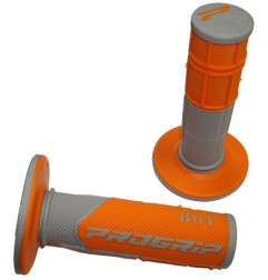 PROGRIP MANETKI PG801 OFF ROAD (22+25MM, DŁ.115MM) KOLOR SZARY/POMARAŃCZOWY (DWUSKŁADNIKOWE) (801-287) (PG801GY/OR)