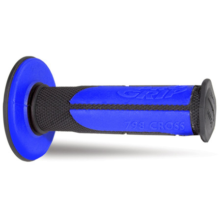 PROGRIP MANETKI PG798 OFF ROAD (22+25MM, DŁ.115MM) KOLOR CZARNY NIEBIESKI (DWUSKŁADNIKOWE HALF WAFFLE) (798-146) (PG798BK/BL)