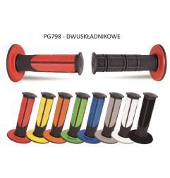 PROGRIP MANETKI PG798 OFF ROAD (22+25MM, DŁ.115MM) KOLOR CZARNY ZIELONY (DWUSKŁADNIKOWE HALF WAFFLE) (798-138) (PG798BK/GN)