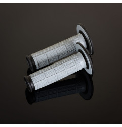 RENTHAL PROMOCJA MANETKI MX DUAL COMPOUND TAPERED HALF WAFFLE, DWUSKŁADNIKOWE, KOLOR SZARY/CZARNY