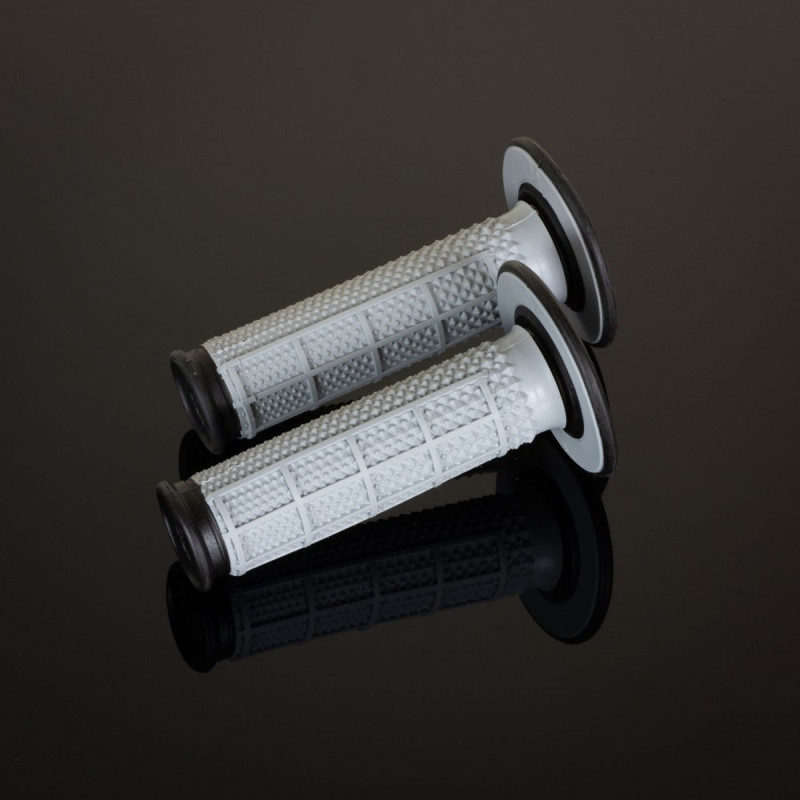 RENTHAL PROMOCJA MANETKI MX DUAL COMPOUND TAPERED HALF WAFFLE, DWUSKŁADNIKOWE, KOLOR SZARY/CZARNY