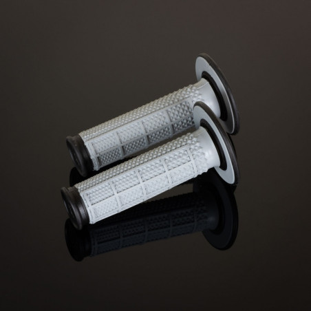 RENTHAL PROMOCJA MANETKI MX DUAL COMPOUND TAPERED HALF WAFFLE, DWUSKŁADNIKOWE, KOLOR SZARY/CZARNY