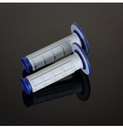 RENTHAL MANETKI MX DUAL COMPOUND 1/2 WAFFLE BLUE, DWUSKŁADNIKOWE, KOLOR SZARY/NIEBIESKI