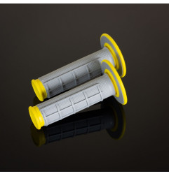RENTHAL PROMOCJA MANETKI MX DUAL COMPOUND DIAMONT YELLOW WAFF, DWUSKŁADNIKOWE KOLOR SZARY/ŻÓŁTY