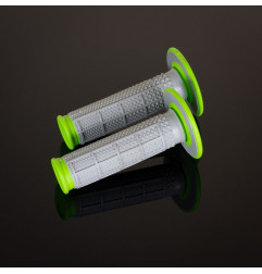 RENTHAL PROMOCJA MANETKI MX DUAL COMPOUND TAPERED GREEN H/WAFF, DWUSKŁADNIKOWE, KOLOR SZARY/ZIELONY