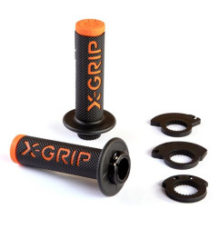 X-GRIP MANETKI (GRIPY) BRAAAAP GRIPS LOCK-ON-GRIP (Z ADAPTERAMI ROLGAZU) ORANGE KOLOR POMARAŃCZOWY