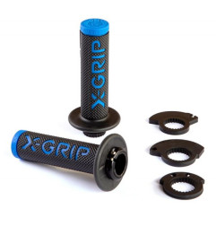 X-GRIP MANETKI (GRIPY) BRAAAAP GRIPS LOCK-ON-GRIP (Z ADAPTERAMI ROLGAZU) BLUE KOLOR NIEBIESKI