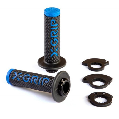 X-GRIP MANETKI (GRIPY) BRAAAAP GRIPS LOCK-ON-GRIP (Z ADAPTERAMI ROLGAZU) BLUE KOLOR NIEBIESKI