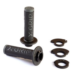X-GRIP MANETKI (GRIPY) BRAAAAP GRIPS LOCK-ON-GRIP (Z ADAPTERAMI ROLGAZU) GREY KOLOR SZARY
