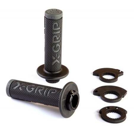 X-GRIP MANETKI (GRIPY) BRAAAAP GRIPS LOCK-ON-GRIP (Z ADAPTERAMI ROLGAZU) GREY KOLOR SZARY